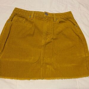 Forever 21 mustard Corduroy Mini Skirt